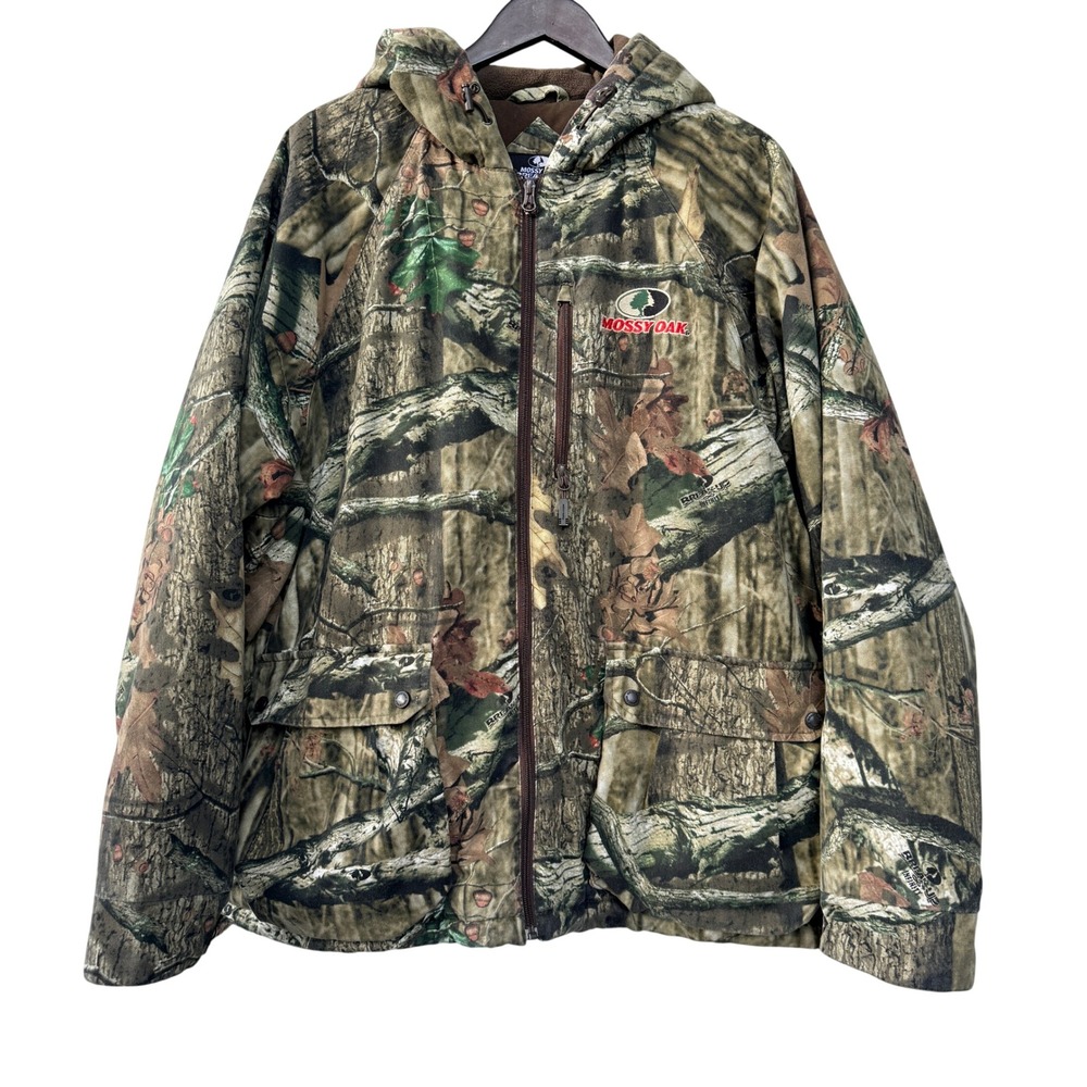 Mossy Oak Break Up Infinity Camo Hooded Jacket Coat Men's 2XL Lined Hunting